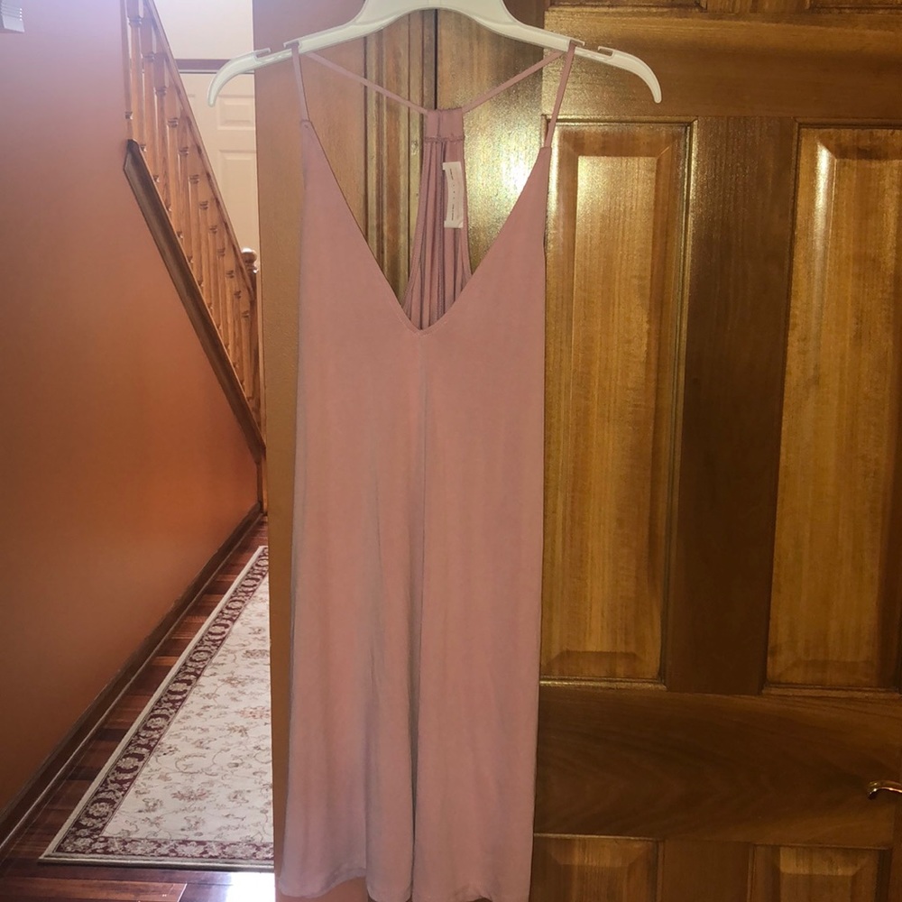 Pink slip dress